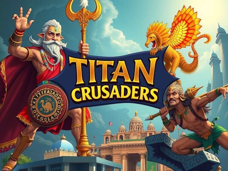 Titan Crusaders Game Banner featuring Indian mythological characters